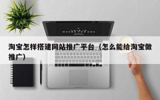 永新淘宝怎样搭建网站推广平台（怎么能给淘宝做推广）